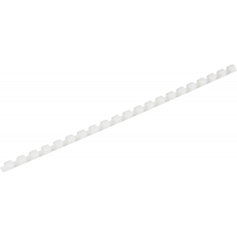 Пружины для переплета пластиковые 21 кольцо, 8 мм, (белые), 100 шт./уп