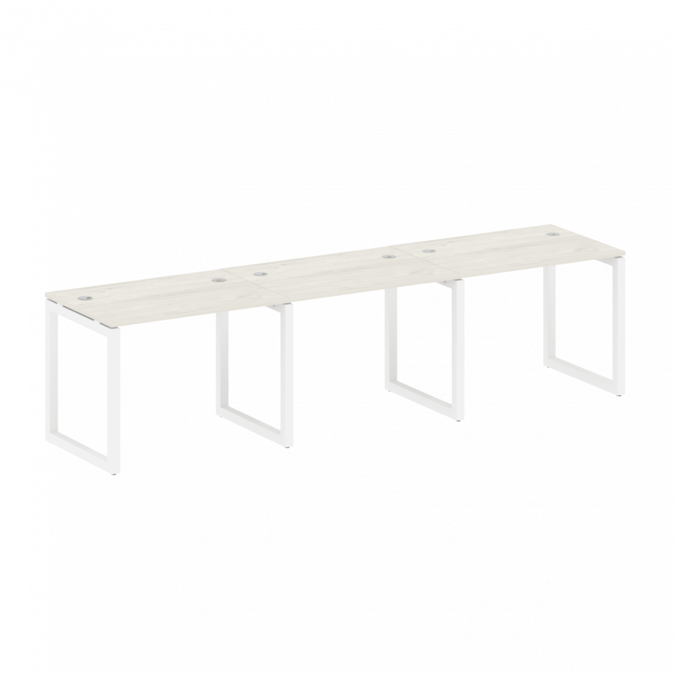 Metal System Quattro Рабочая станция на 3 места на О-образном м/к 50БО.СМ-3.1 Дуб Наварра/Металл Бел