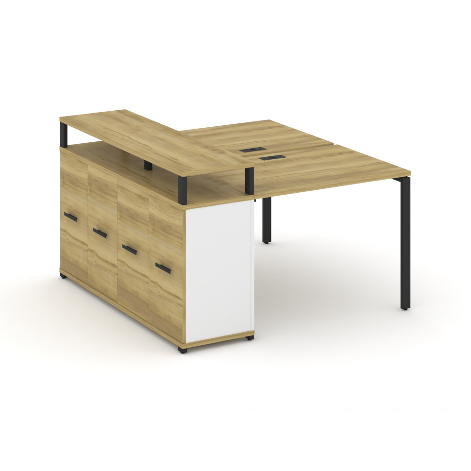 Concept Рабочая станция с опорным распаш. шкафом с верх. горизонтом CN.DRS-221 B Дуб Винченцо/Белый Concept Рабочая станция с опорным распаш. шкафом с верх. горизонтом CN.DRS-221 B Дуб Винченцо/Белый