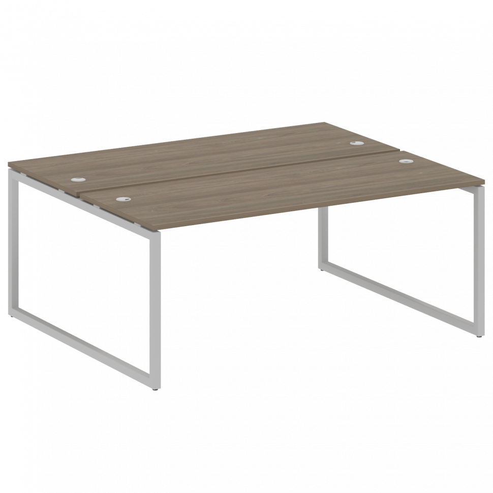 Metal System Quattro Рабочая станция на О-образном м/к 40БО.РАС-СП-2.5 Вяз Благородный/Металл Серый