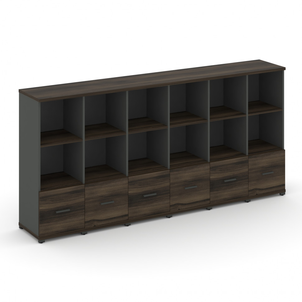 Concept Шкаф 6 узких секций, 3 ниши CN.STU-361 A Дуб Мали/Антрацит/Металл Антрацит 2500*420*1186 Concept Шкаф 6 узких секций, 3 ниши CN.STU-361 A Дуб Мали/Антрацит/Металл Антрацит 2500*420*1186