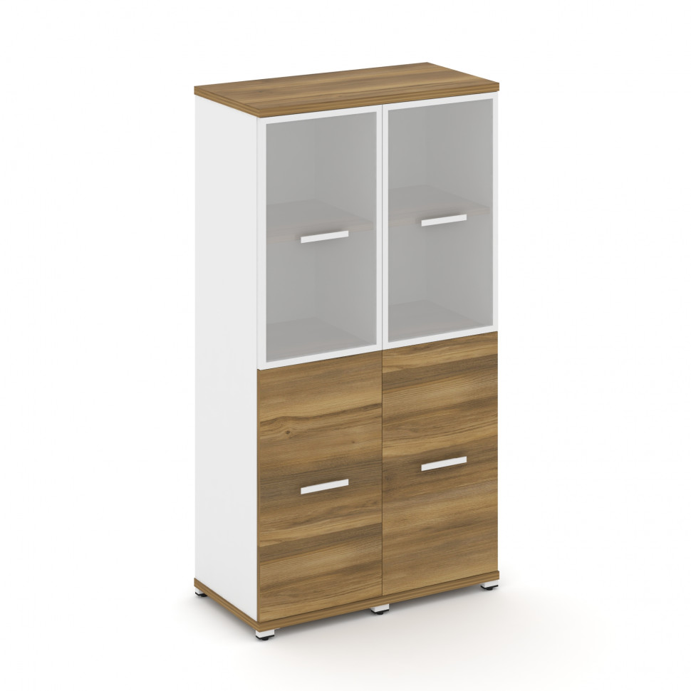 Concept Шкаф 2 узкие секции, 4 ниши CN.STU-422 RMW W Сандал Янтарный/Белый Бриллиант/Металл Белый/Са