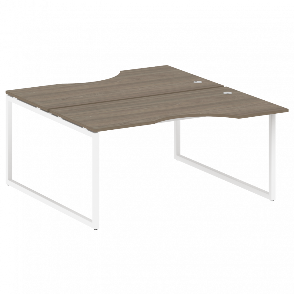 Metal System Quattro Рабочая станция криволинейная на О-образном м/к 40БО.РАС-СА-2.1 Вяз Благородный