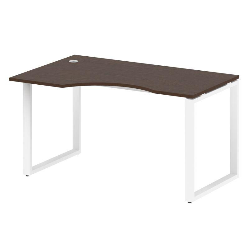 Metal System Стол криволинейный левый на О-образном м/к БО.СА-2 (L) Венге Цаво/Металл Белый 1400*900 Metal System Стол криволинейный левый на О-образном м/к БО.СА-2 (L) Венге Цаво/Металл Белый 1400*900