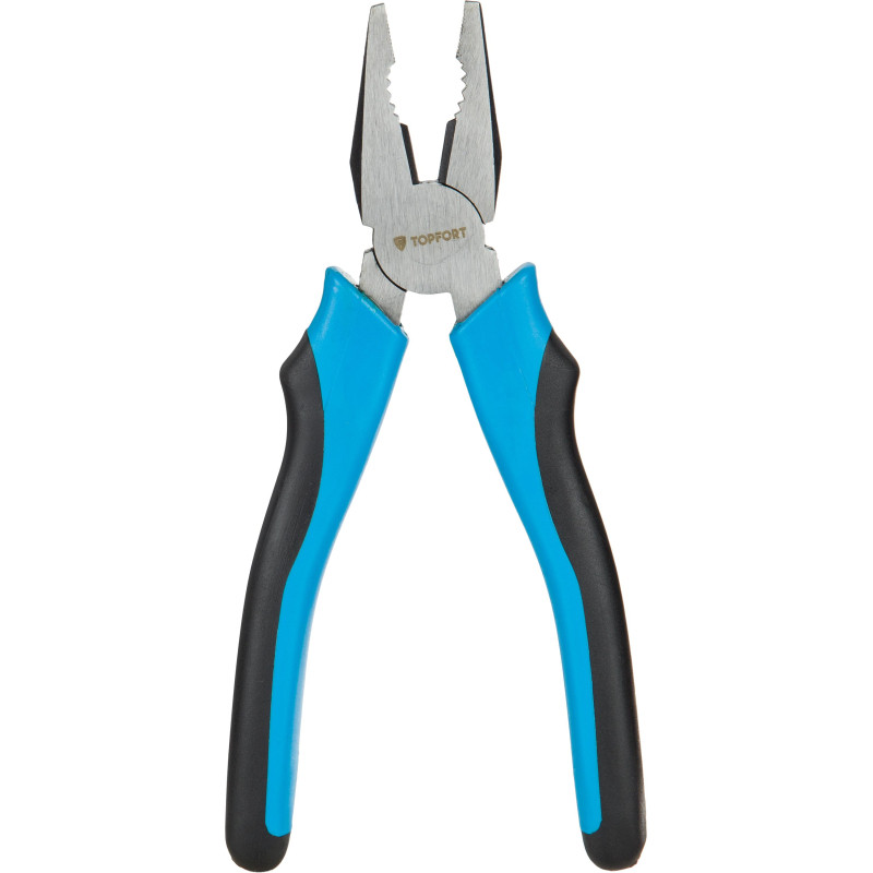 Плоскогубцы 180 мм TOPFORT из углеродистой стали с ручкой из ПВХ