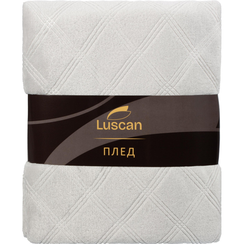 Плед микрофибра Luscan, фактура серый 150x200