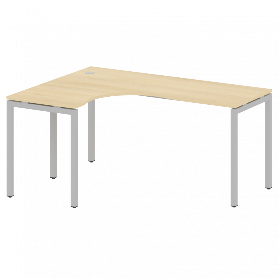 Metal System Quattro Стол криволинейный левый на П-образном м/к 40БП.СА-4 (L) Акация Лорка/Металл Се