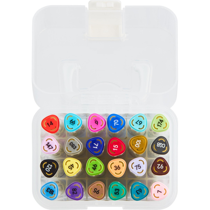 Набор маркеров ДВУС.СКЕТЧ-МАРКЕРЫSKETCH&amp;ARTСРЕДНИЙ,24 ЦВ.ПЛАС.ПЕН,22-0077