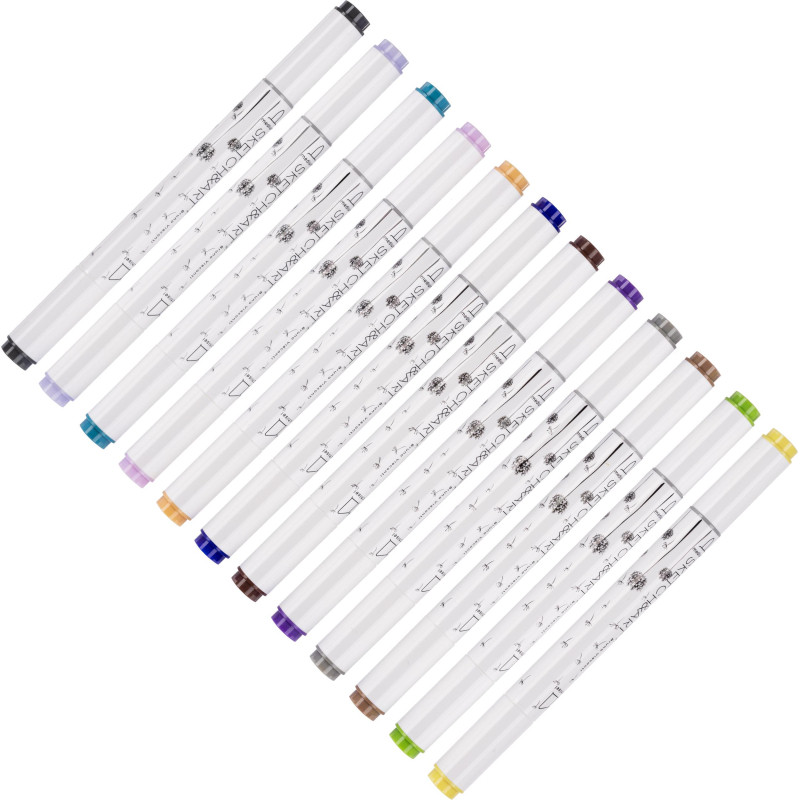 Набор маркеров ДВУС.СКЕТЧ-МАРКЕРЫSKETCH&amp;ARTСРЕДНИЙ,24 ЦВ.ПЛАС.ПЕН,22-0077