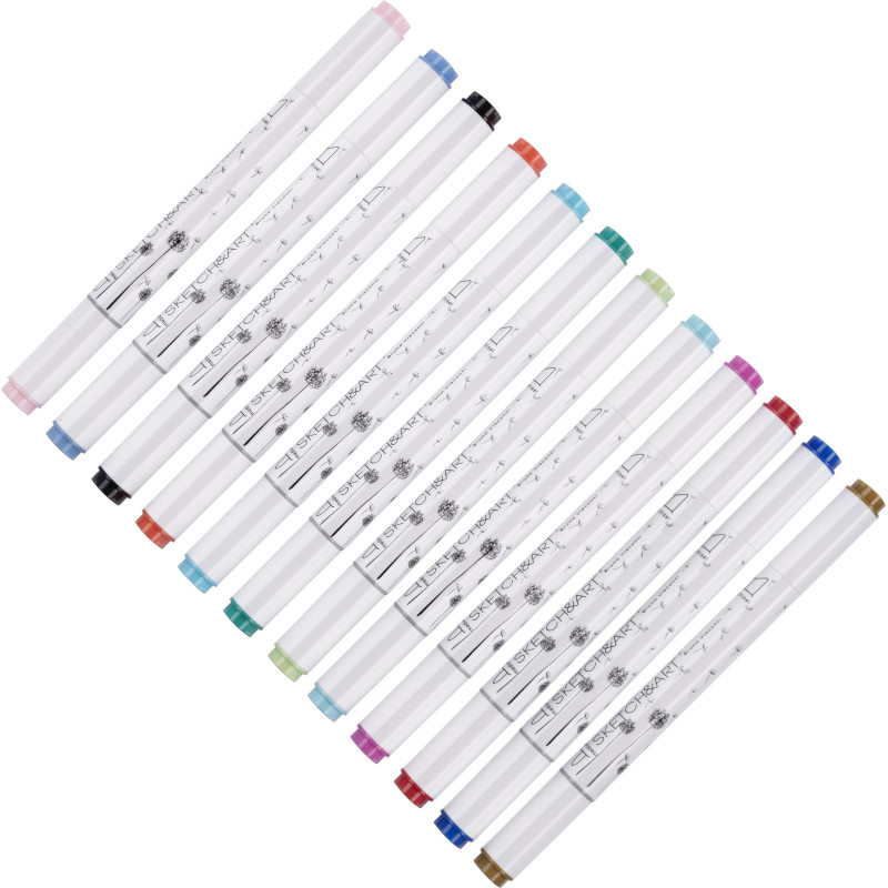 Набор маркеров ДВУС.СКЕТЧ-МАРКЕРЫSKETCH&amp;ARTСРЕДНИЙ,24 ЦВ.ПЛАС.ПЕН,22-0077