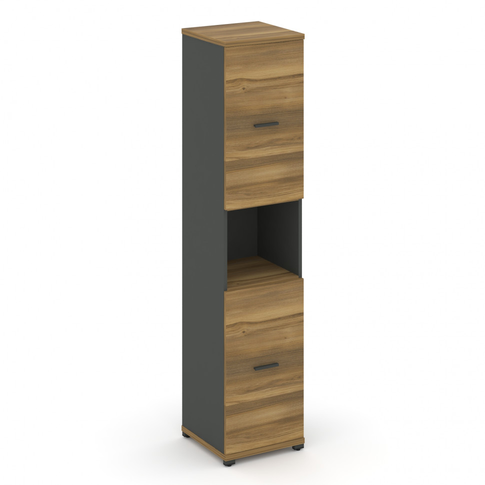 Concept Шкаф 1 узкая секция, 5 ниш CN.STU.E-513 A Сандал Янтарный/Антрацит/Металл Антрацит 420*420*1