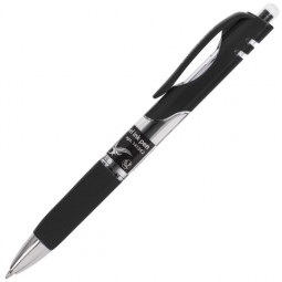 Ручка гелевая автоматическая с грипом BRAUBERG "Black Jack", ЧЕРНАЯ, трехгранная, узел 0,7 мм, линия письма 0,5 мм, 141552