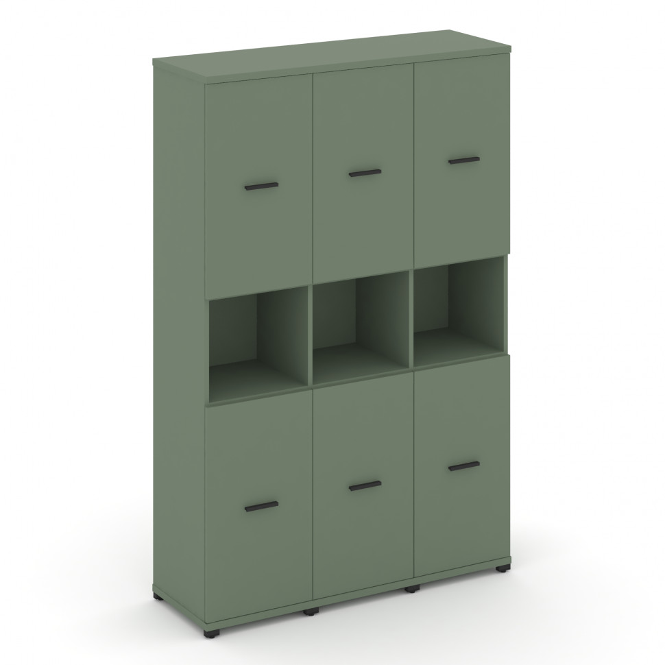 Concept Шкаф 3 узкие секции, 5 ниш CN.STU-533 B Кобо/Металл Черный 1252*420*1922