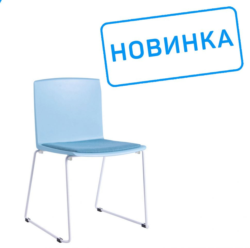 Кресло Simple X-19 Белый карскас/Голубая ткань (LFYF-17)