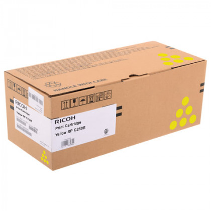 Тонер-картридж лазерный RICOH (SP C250E) SPC250/C260/C261, желтый, оригинальный, ресурс 1600 страниц, 407546