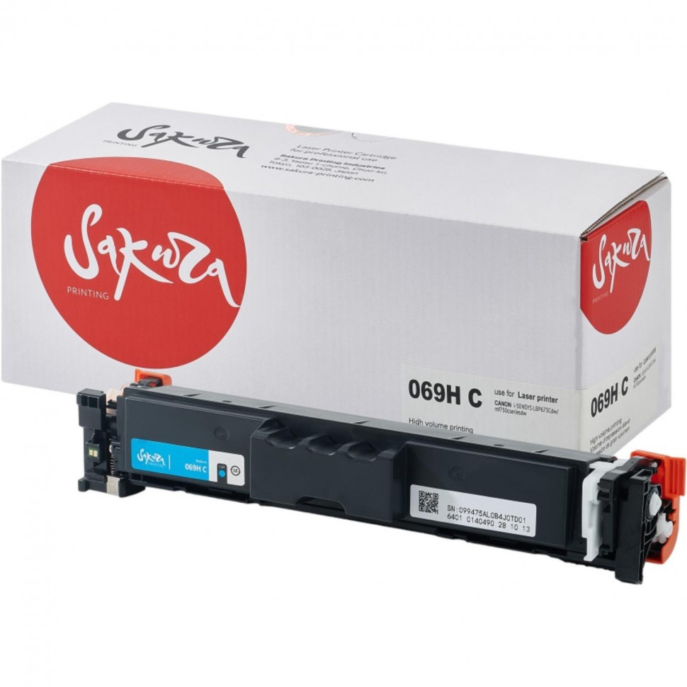 Картридж лазерный Sakura 069H C гол.пов. Емк. для Canon LBP673Cdw/MF752Cdw