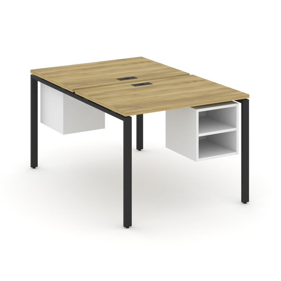 Concept Рабочая станция 2 сторонняя с подвесными тумбами на 2 места CN.DRS-105 Дуб Винченцо/Белый Бр
