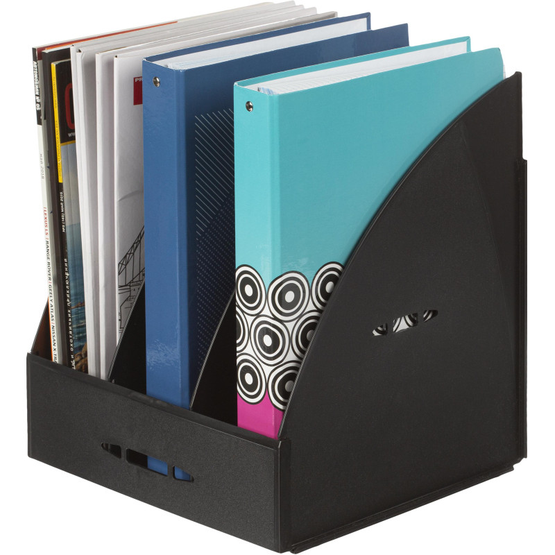 Лоток вертикальный для бумаг Attache сборный черный 3 отд., 240мм