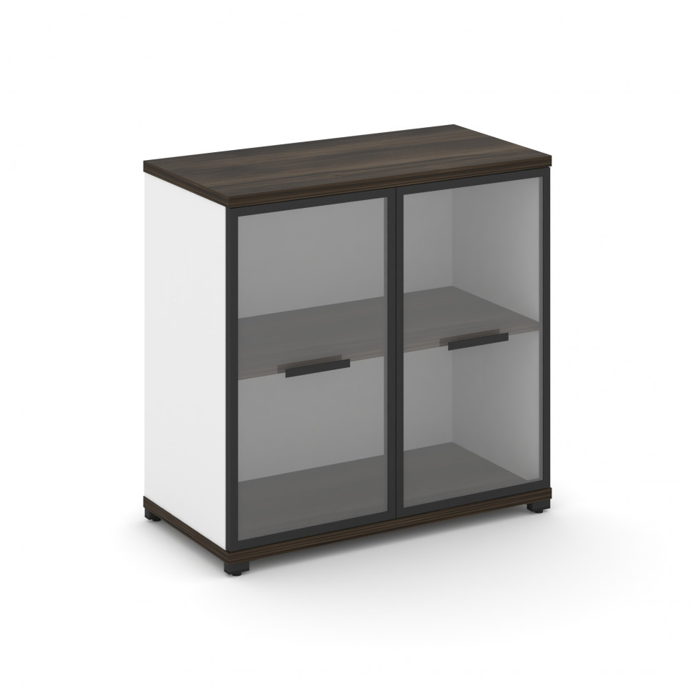 Concept Шкаф 1 широкая секция, 2 ниши CN.STS-213 RPB B Дуб Мали/Белый Бриллиант/Металл Черный/Прозра