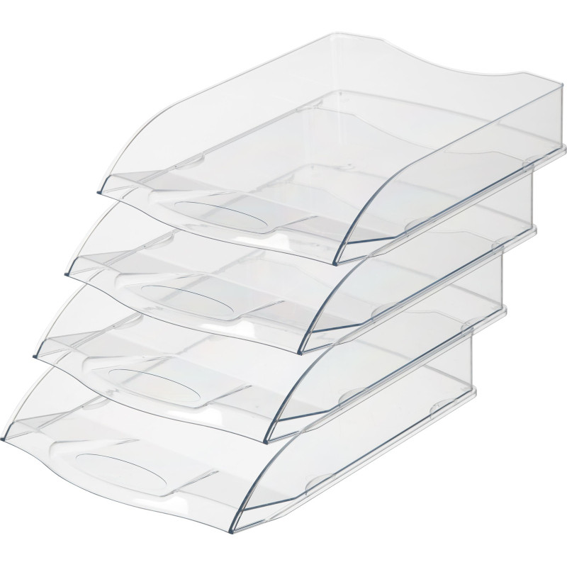 Лоток горизонтальный Attache 4шт/уп прозрачный тд_у