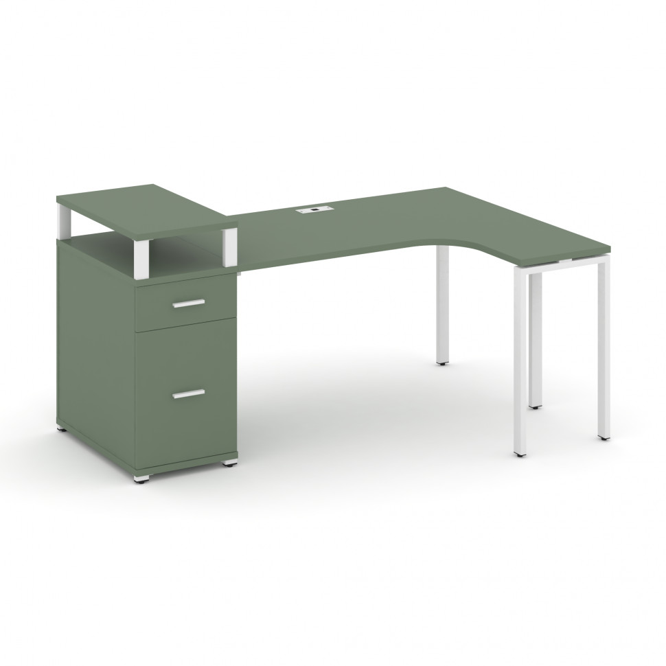 Concept Стол эргономичный CN.SA-408(R) W Кобо/Металл Белый 2000*1180*917 Concept Стол эргономичный CN.SA-408(R) W Кобо/Металл Белый 2000*1180*917