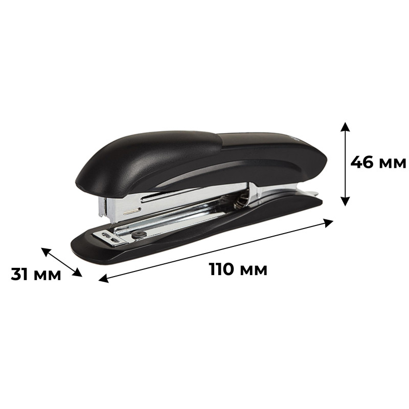 Степлер Attache №10 до 12л., черный антистеп