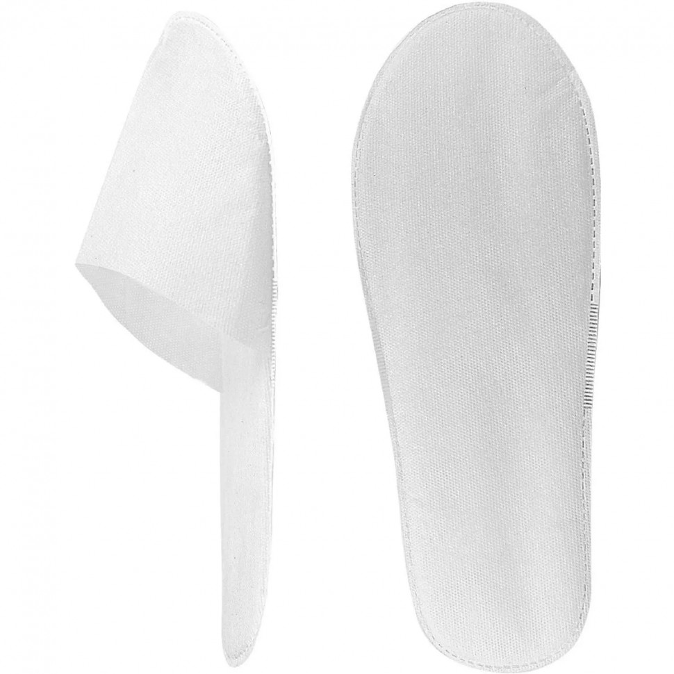 Тапочки одноразовые спанбонд,закр.мыс,спанбонд/пленэкс 4мм, (ПЛ-2) 1899150