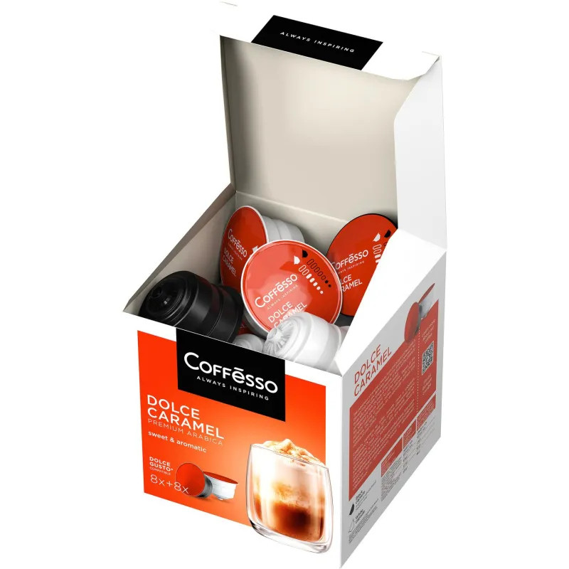 Кофе в капсулах Coffesso Dolce Caramel dolche gusto 16 шт/уп