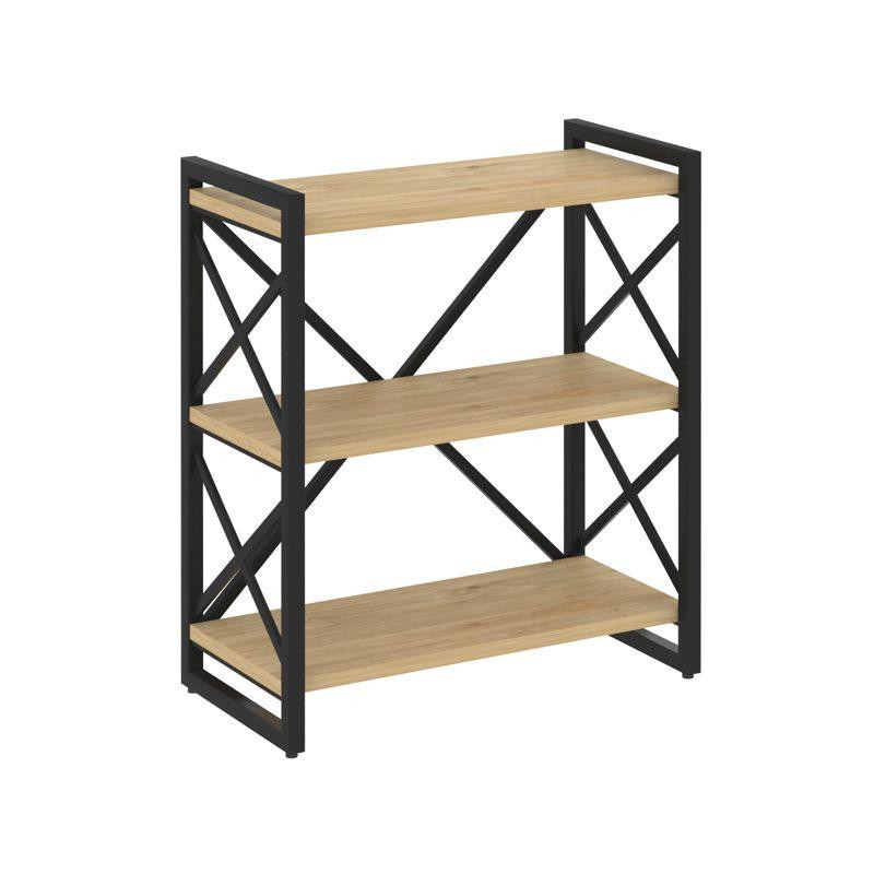 Loft Стеллаж на рег. опорах-3 полки VR.L-MST.O-3.8 Тиквуд Светлый/Металл Черный 800*400*910