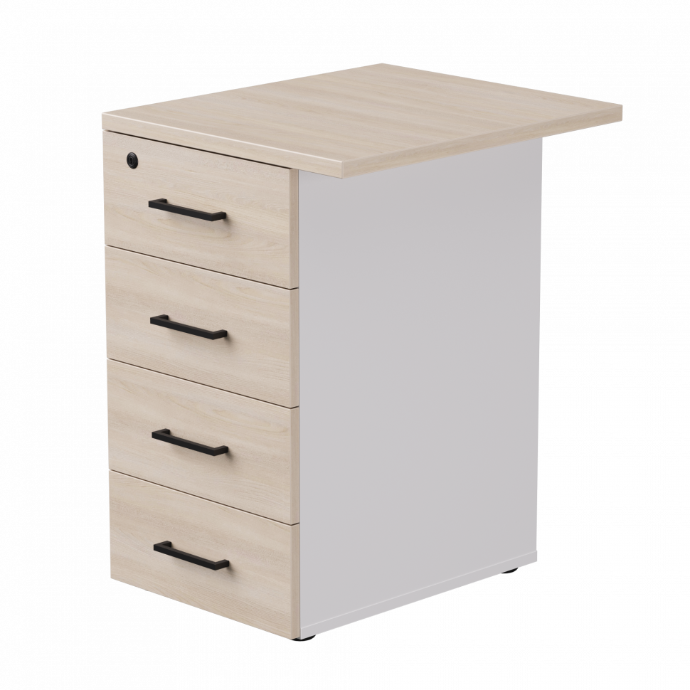 Тумба приставная Everprof EVO (ЭВО) с топом 510х600x755 Белый/Дуб Соната