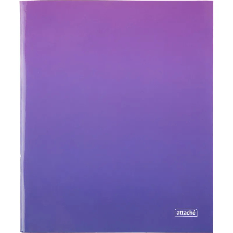Тетрадь общая А5 48л Attache Градиент Фиолет клетка, 65г, скрепка, УФ-лак