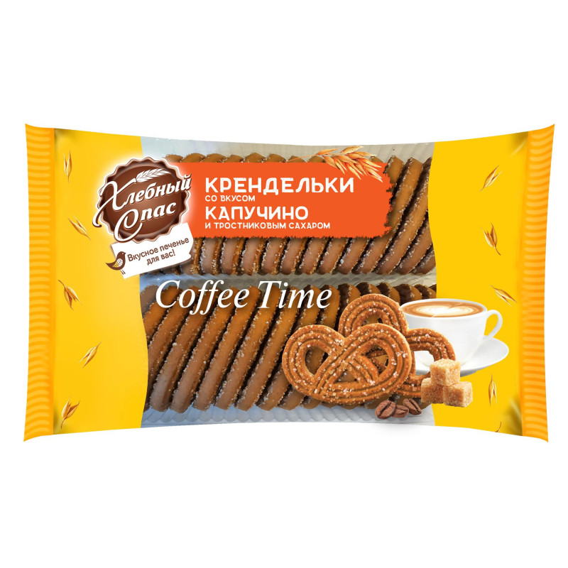 Печенье сдобное Крендельки Хлебный спас Coffee Time со вкусом капучино,320г