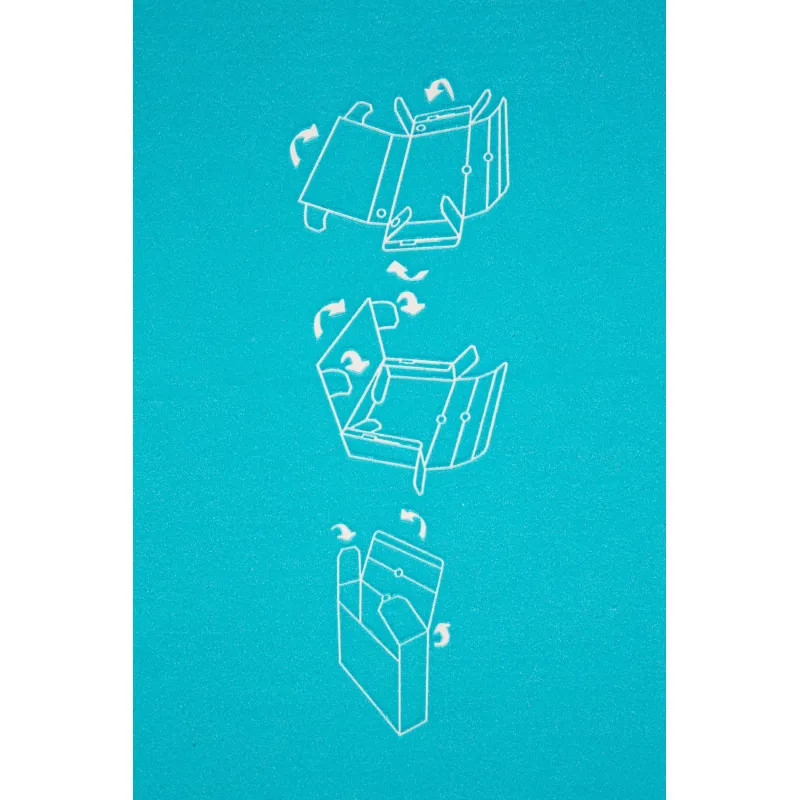 Короб архивный Комус 150 мм микрогофр, выруб.зам. бирюзовый