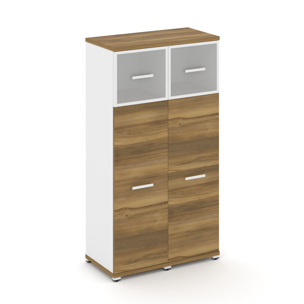 Concept Шкаф 2 узкие секции, 4 ниши CN.STU-424 RMW W Сандал Янтарный/Белый Бриллиант/Металл Белый/Са