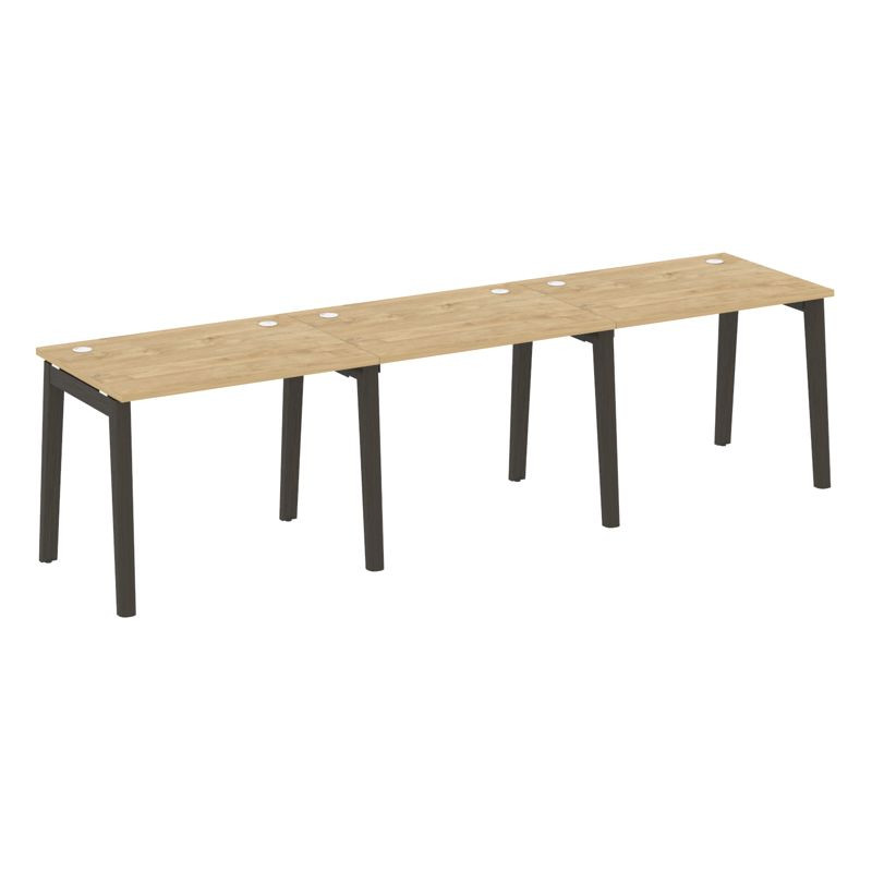 Onix Wood Рабочая станция OW.RS-3.1.7 Тиквуд Светлый/Дуб Темный/Металл Антрацит 2940*720*750