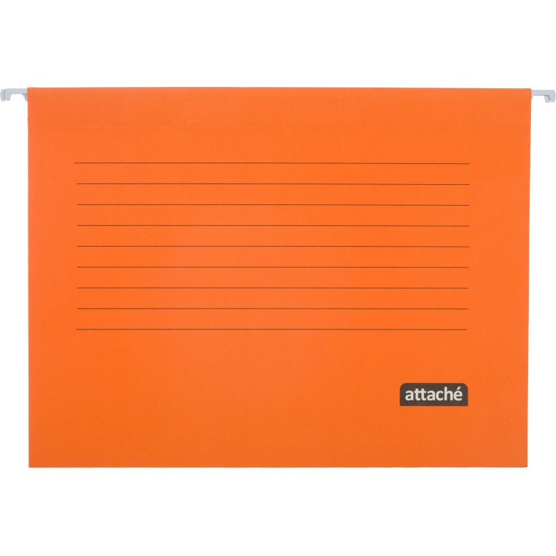 Папка подвесная Attache, А4, картон, оранжевый, до 200л., 5шт/уп Папка подвесная Attache, А4, картон, оранжевый, до 200л., 5шт/уп