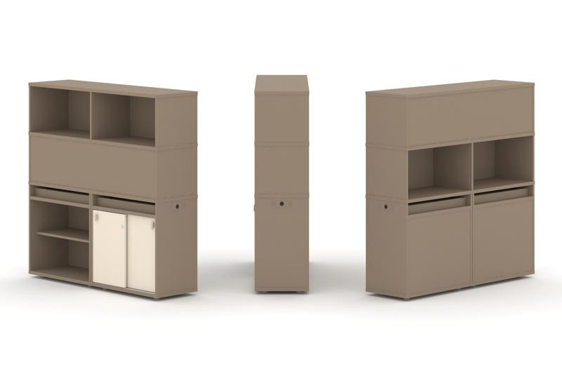 Estetica Набор №13. Тумба двойная+высокая надставка ES.NB.2V-13 Латте/Сатин 1500*410*1520 Estetica Набор №13. Тумба двойная+высокая надставка ES.NB.2V-13 Латте/Сатин 1500*410*1520