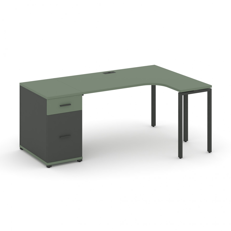 Concept Стол эргономичный CN.SA-403(R) A Кобо/Антрацит/Металл Антрацит 1800*1180*750 Concept Стол эргономичный CN.SA-403(R) A Кобо/Антрацит/Металл Антрацит 1800*1180*750