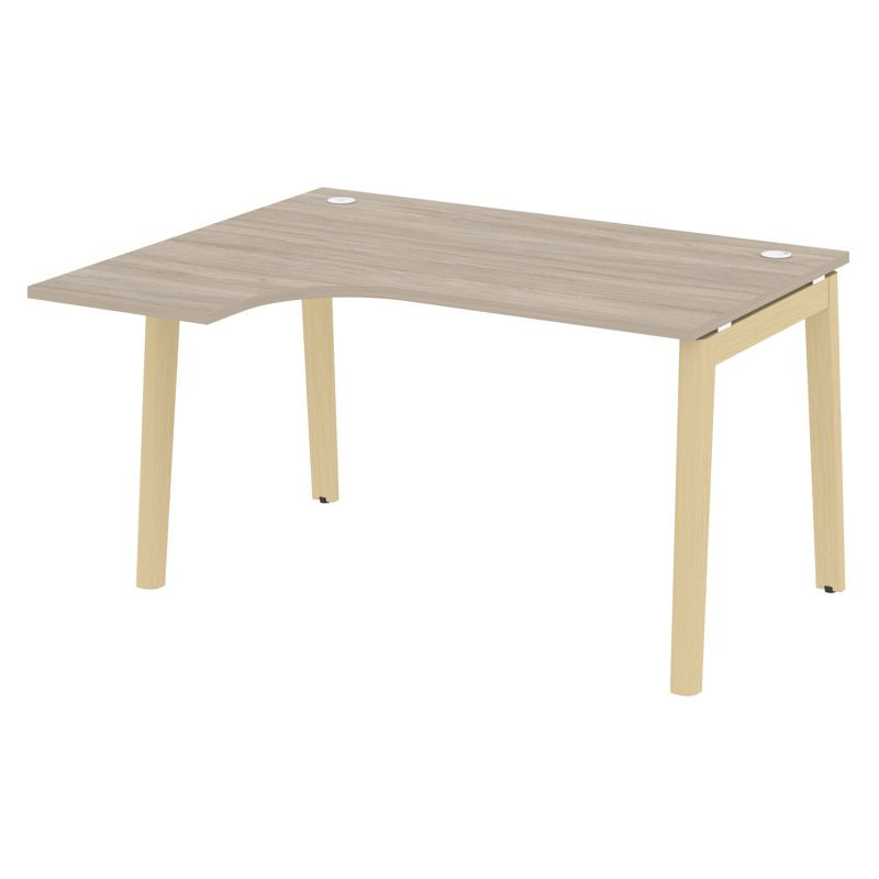 Onix Wood Стол эргономичный левый OW.SA-3 (L) Дуб Аттик/Дуб Светлый/Металл Белый 1380*1180*750 (800/