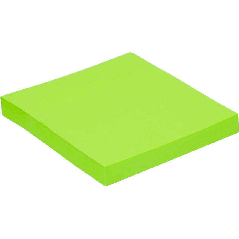 Стикеры Attache с клеев. краем 76х76, неон, зеленый 100л
