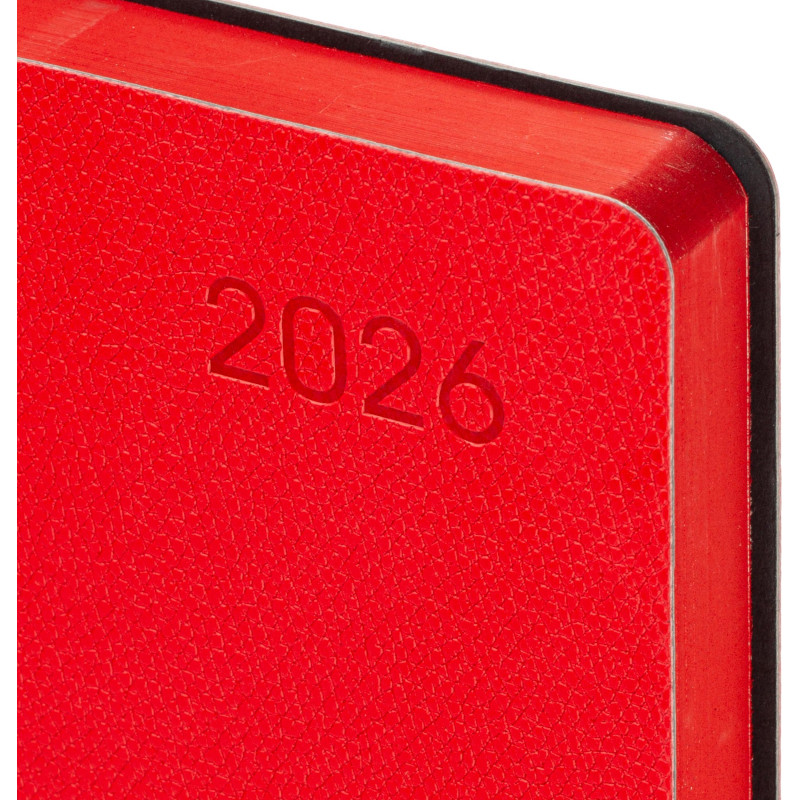 Ежедневник датированный 2026 Attache А5, 168л, 138x213мм, иск.кожа, красный