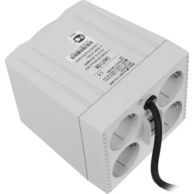Стабилизатор напряжения Powercom TCA-2000 1000Вт 2000ВА белый