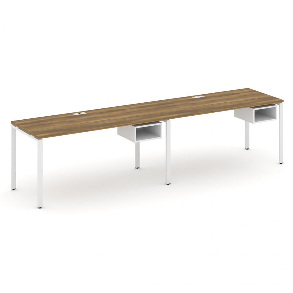 Concept Рабочая станция односторонняя с подвес. тумбами 2 места CN.ORS-104 Сандал Янтарный/Белый Бри Concept Рабочая станция односторонняя с подвес. тумбами 2 места CN.ORS-104 Сандал Янтарный/Белый Бри