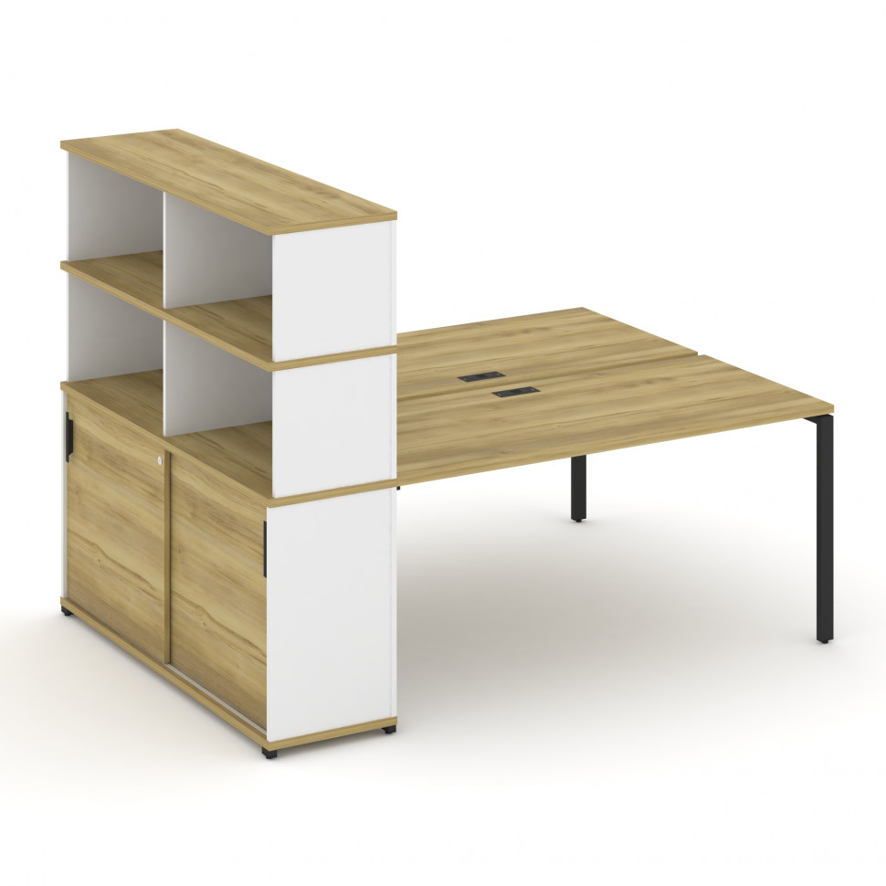 Concept Рабочая станция с опорным шкафом-купе с надставкой выс. CN.DRS-244 B Дуб Винченцо/Белый Брил Concept Рабочая станция с опорным шкафом-купе с надставкой выс. CN.DRS-244 B Дуб Винченцо/Белый Брил