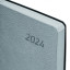 Ежедневник датированный 2024 А5 138x213 мм BRAUBERG "Stylish", под кожу, серо-голубой, 114898