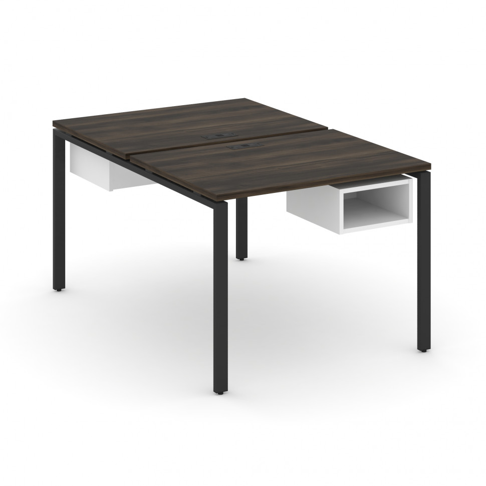 Concept Рабочая станция 2 сторонняя с подвесными тумбами на 2 места CN.DRS-101 Дуб Мали/Белый Брилли