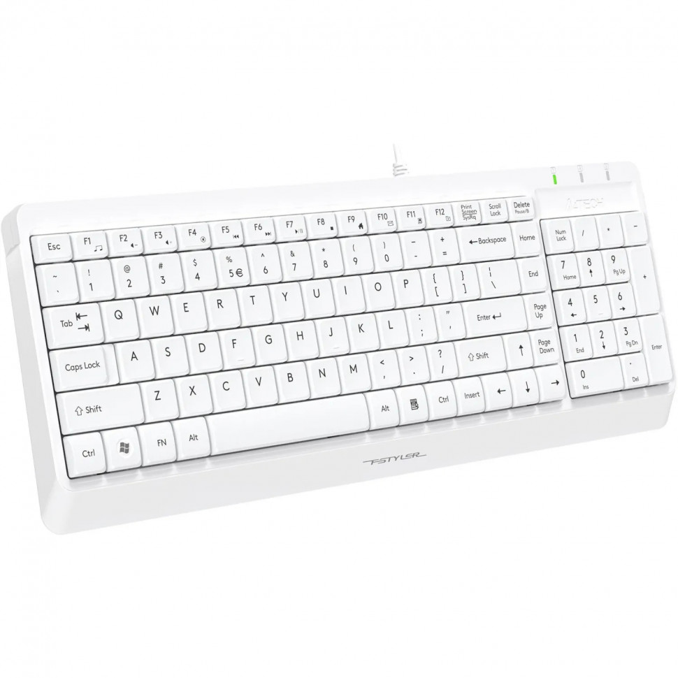 Набор клавиатура+мышь A4Tech Fstyler F1512 клав:белый мышь:белый USB