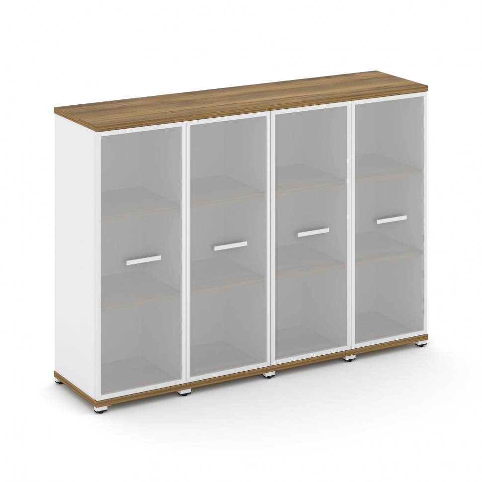 Concept Шкаф 4 узкие секции, 3 ниши CN.STU-346 RMW W Сандал Янтарный/Белый Бриллиант/Металл Белый/Са