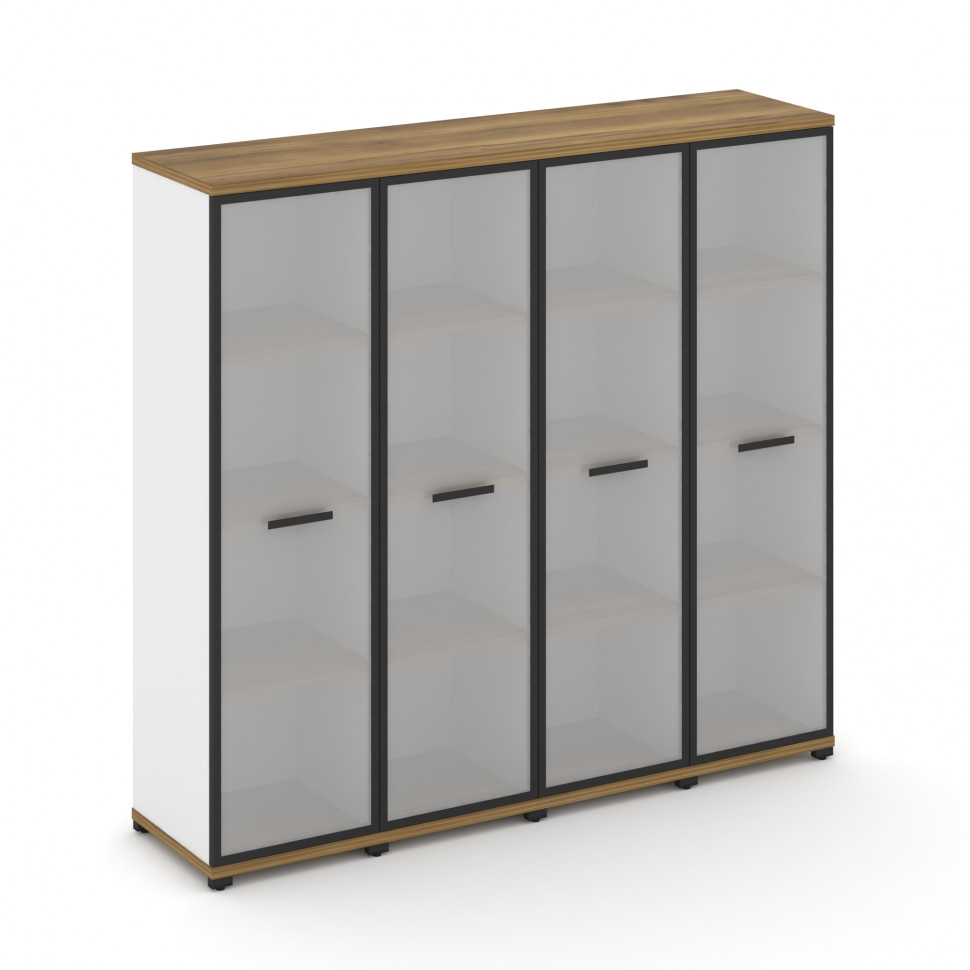 Concept Шкаф 4 узкие секции, 4 ниши CN.STU-446 RMB B Сандал Янтарный/Белый Бриллиант/Металл Черный/С