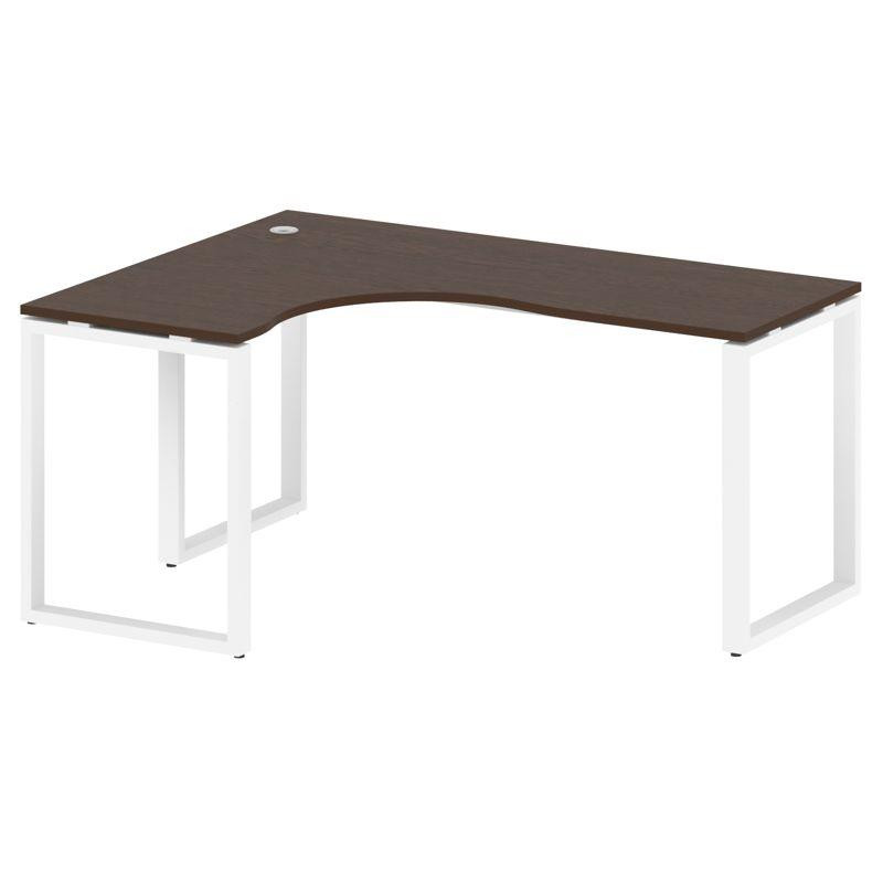 Metal System Стол криволинейный левый на О-образном м/к БО.СА-4 (L) Венге Цаво/Металл Белый 1600*120 Metal System Стол криволинейный левый на О-образном м/к БО.СА-4 (L) Венге Цаво/Металл Белый 1600*120